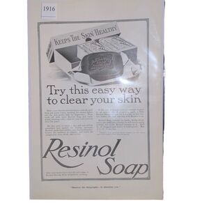 Vintage 1916 Resinol Soap Try This Easy Way To Clear Your Skin Ad Asvertiamentt